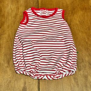 VTG Striped Sleeveless Baby Bubble Romper